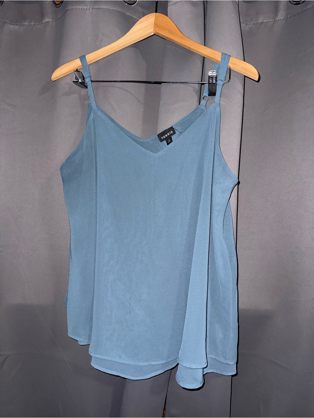 torrid Dusty Blue V-Neck Chiffon Cami
